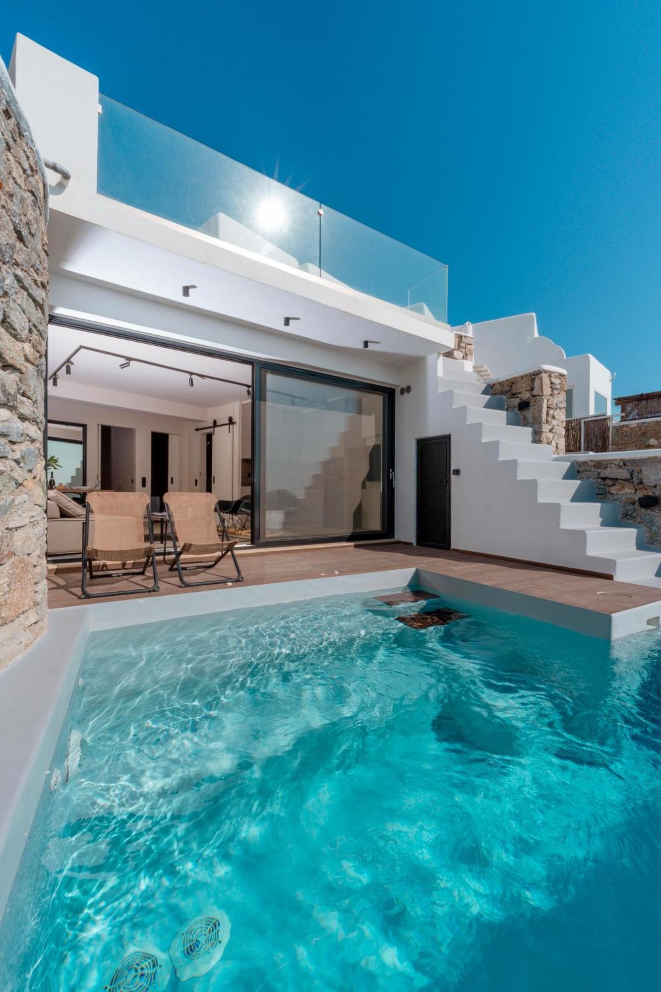 Luxury House With Private Pool At Elia Beach Mykonos Town Eksteriør bilde