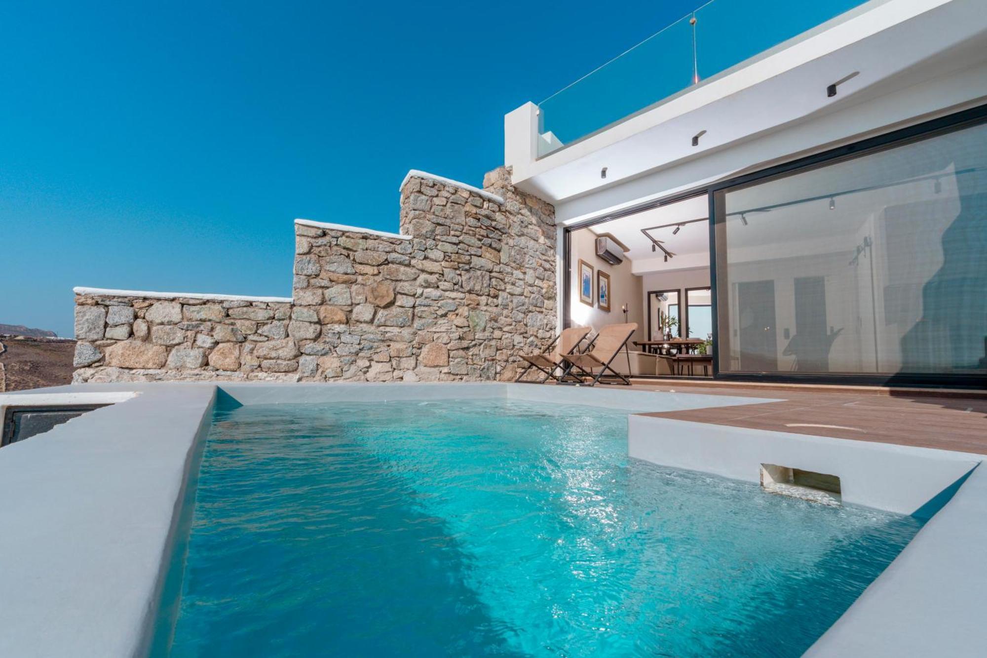 Luxury House With Private Pool At Elia Beach Mykonos Town Eksteriør bilde