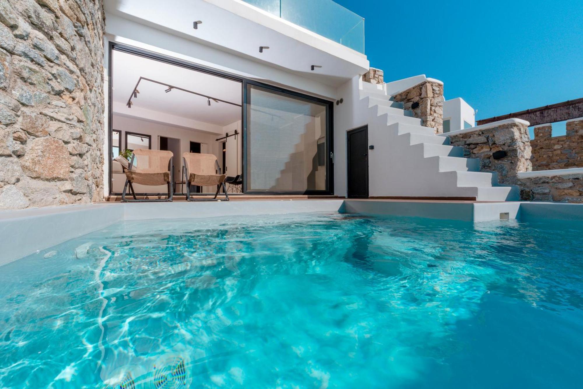 Luxury House With Private Pool At Elia Beach Mykonos Town Eksteriør bilde